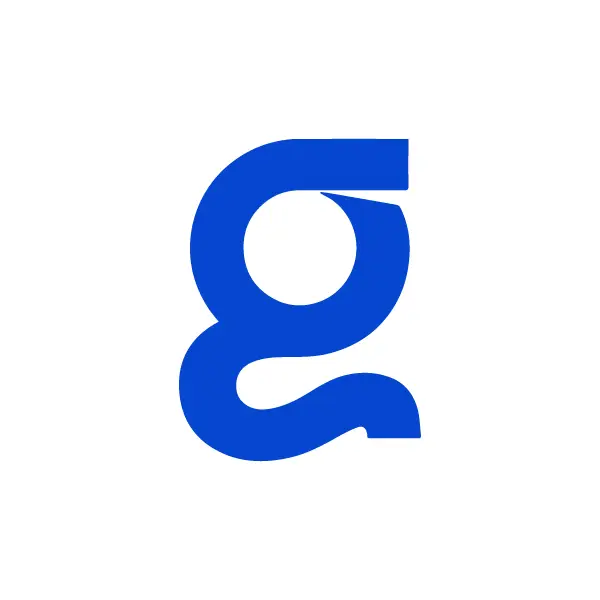 Gooten Print-On-Demand Logo Isolated in Blue